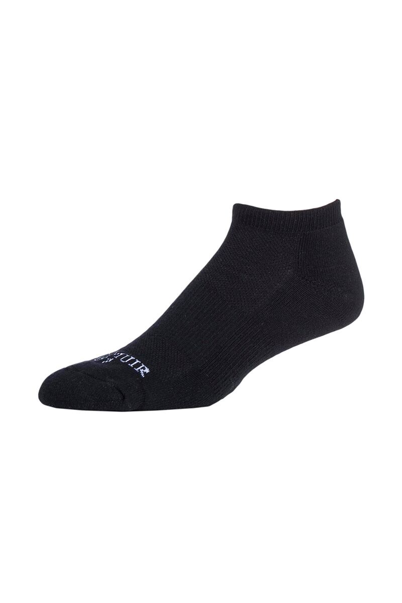 Mens 2 Pair Pack Cotton No Show Golf Socks Black One Size