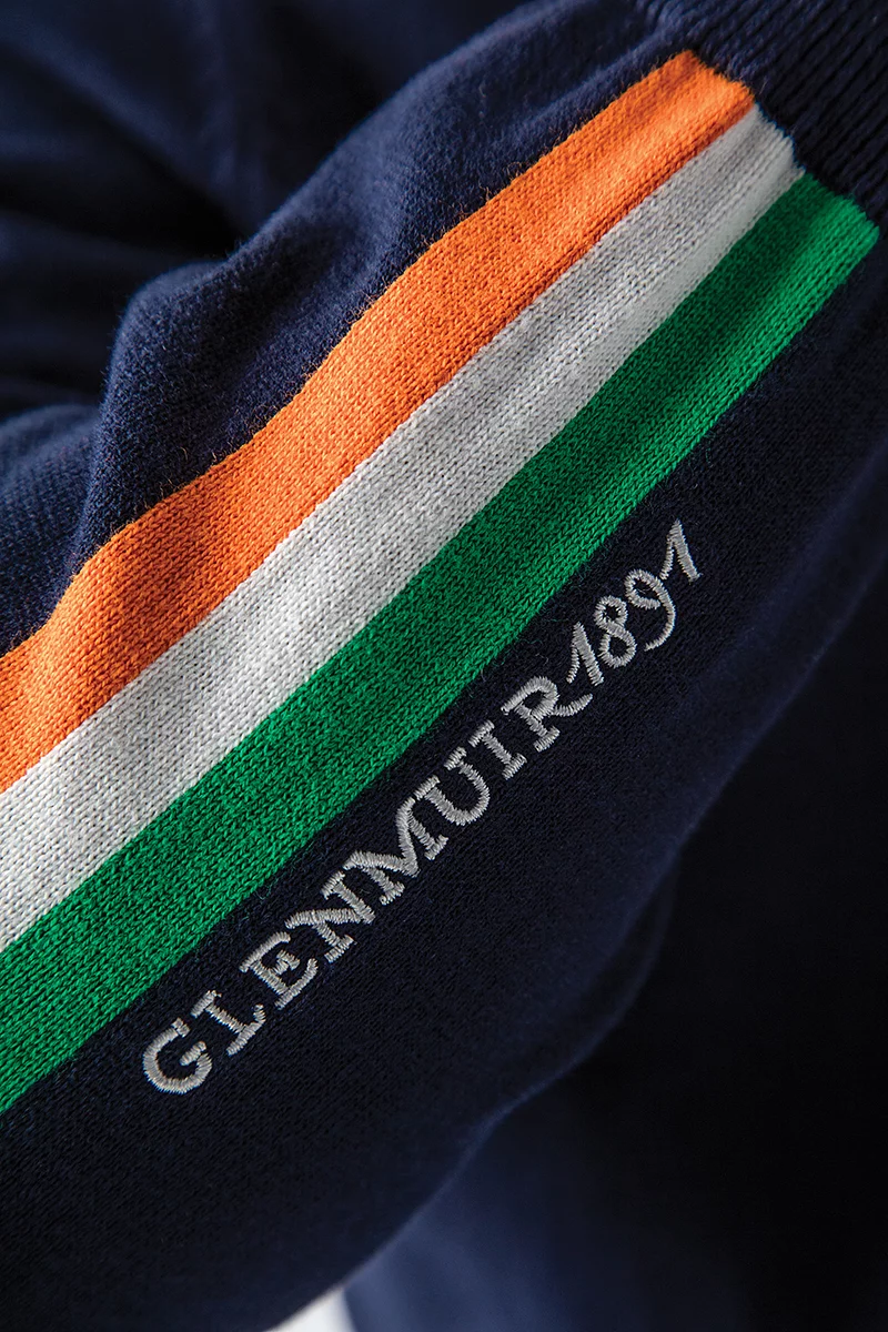 The Open Mens Quarter Zip Irish Italian Flag Stripe Cotton Lightweight Golf Sweater The Open Mens Quarter Zip Irish Italian Flag Stripe Cotton Lightweight Golf Sweater