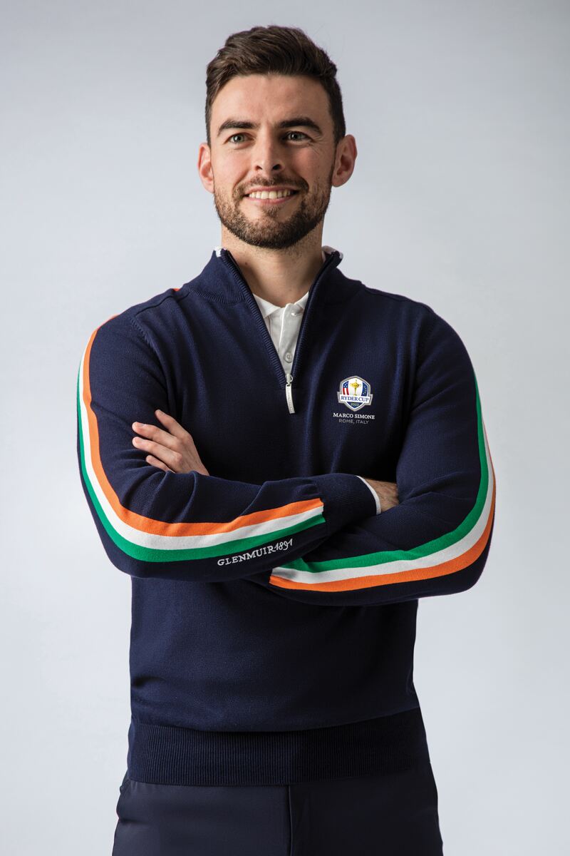Official Ryder Cup 2023 Mens Irish Flag Cotton Dublin Golf Jumper
