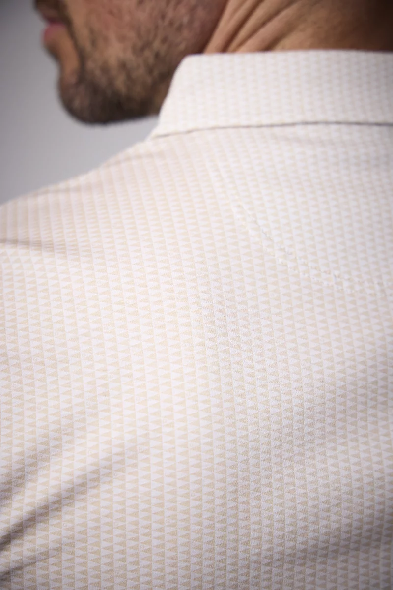 Mens Flag Print Mercerised Cotton Golf Shirt