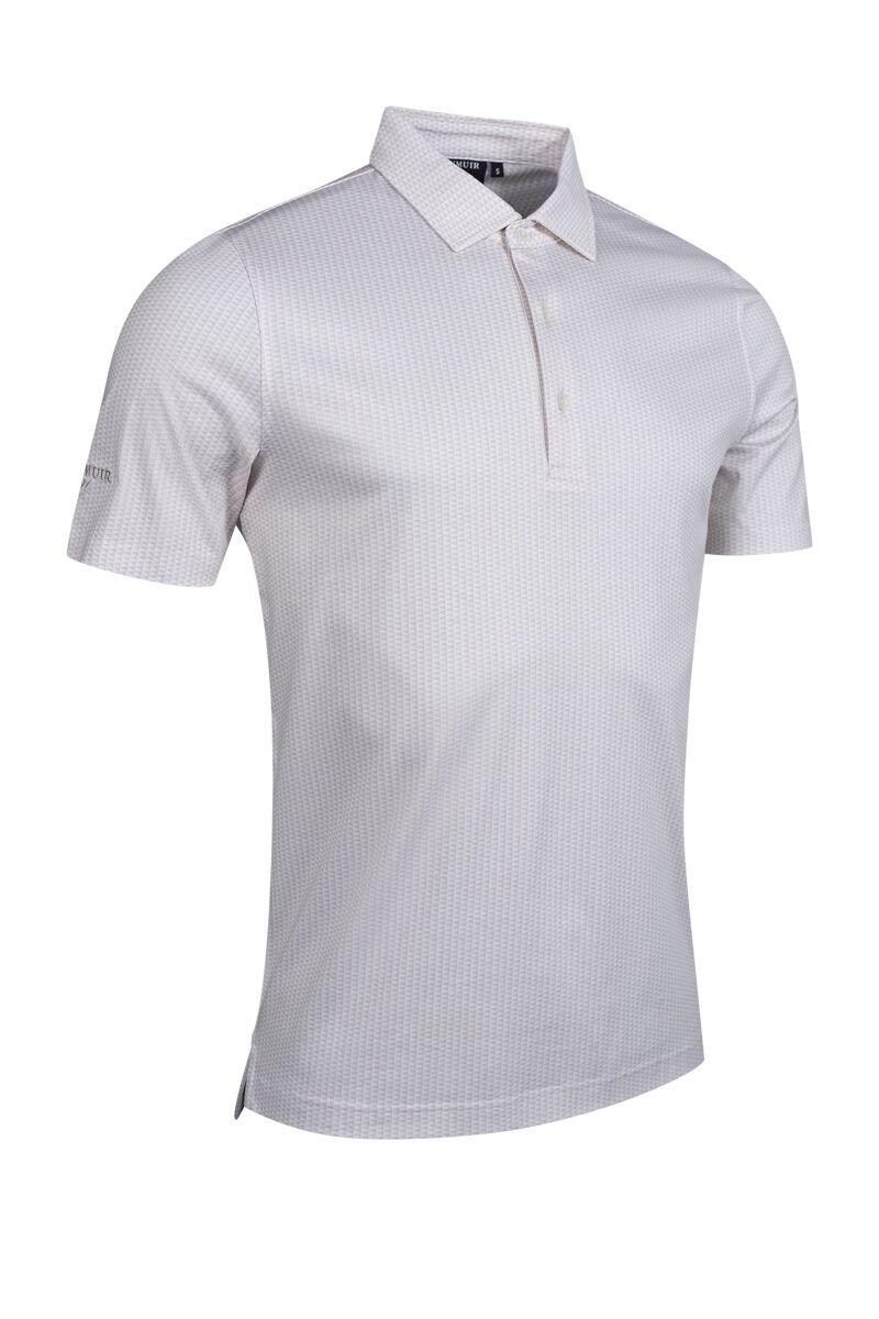 Mens Flag Print Mercerised Cotton Golf Shirt