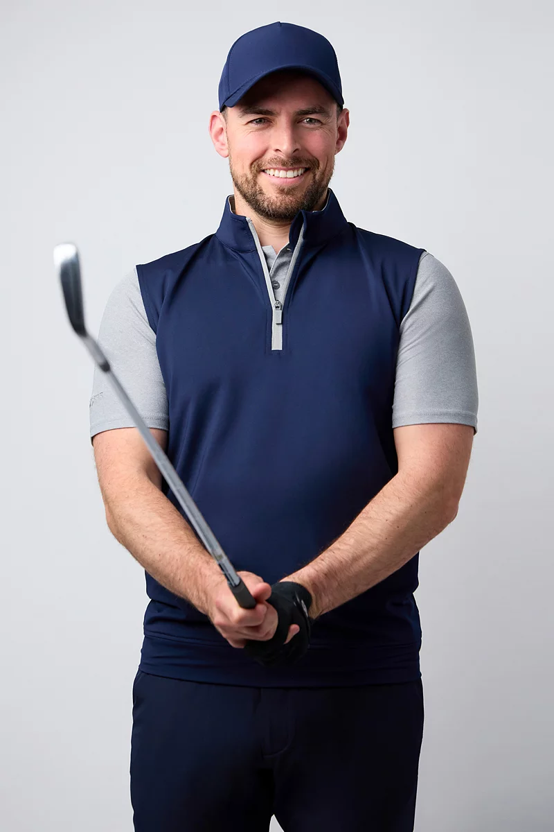 Mens Quarter Zip Lightweight Performance Golf Slipover