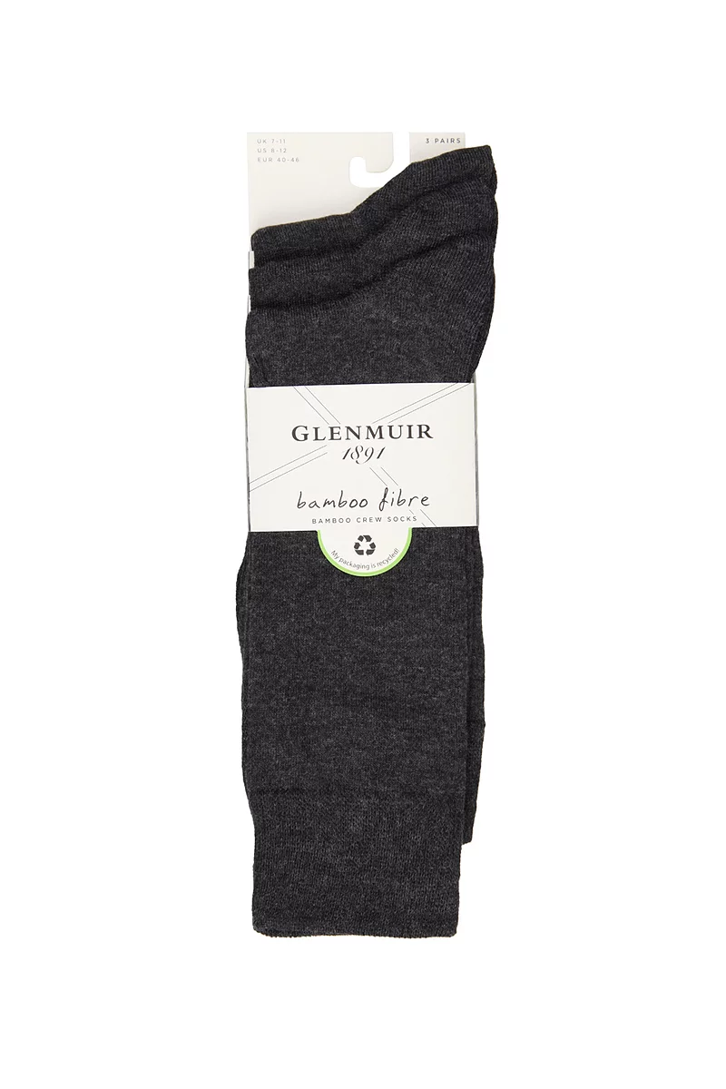 Mens 3 Pair Bamboo Plain Socks Mens 3 Pair Bamboo Plain Socks