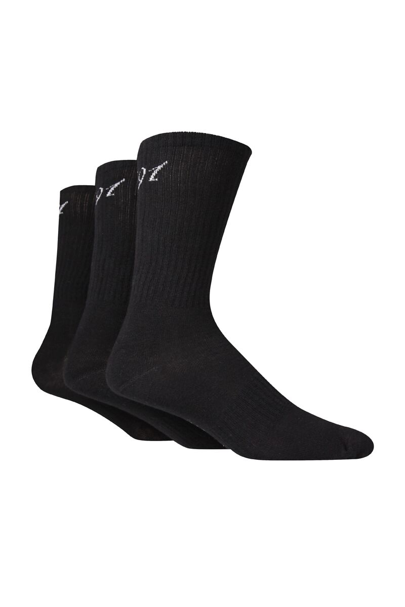 Mens 3 Pair Cotton Plain Crew Socks