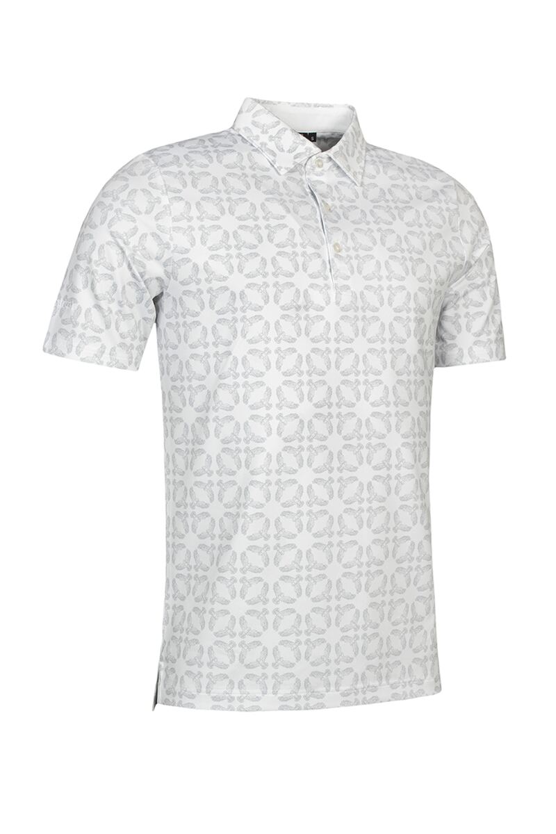 Mens Eagle Bird Print Performance Golf Shirt