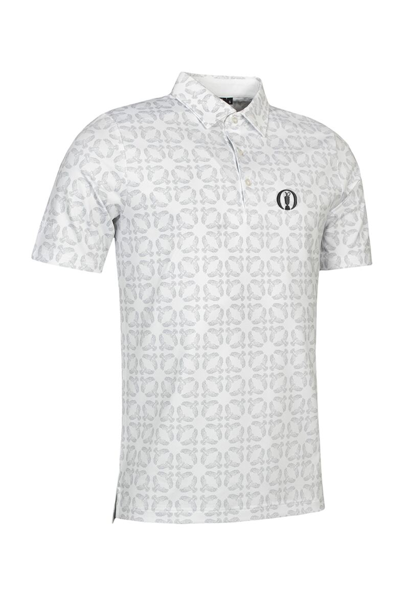 The Open Mens Eagle Bird Print Performance Golf Shirt