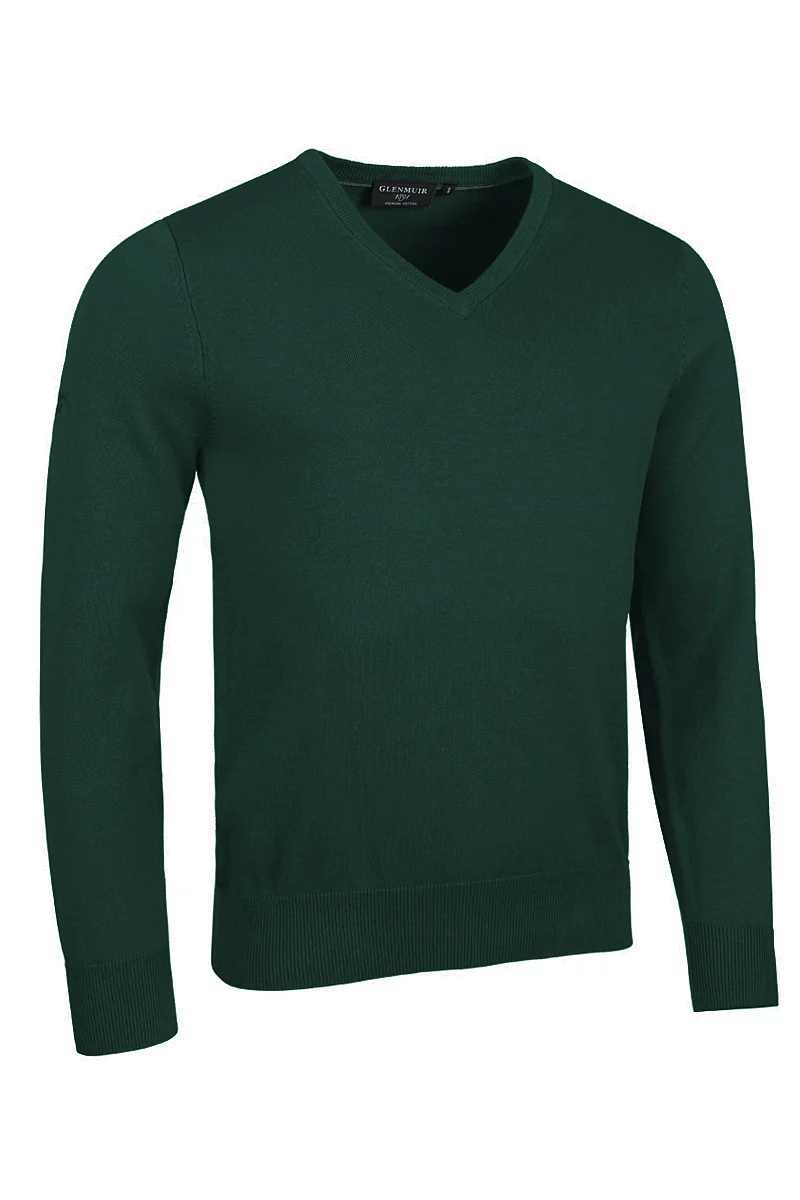 Official Ryder Cup 2027 Mens V Neck Cotton Lightweight Golf Sweater Bottle S
