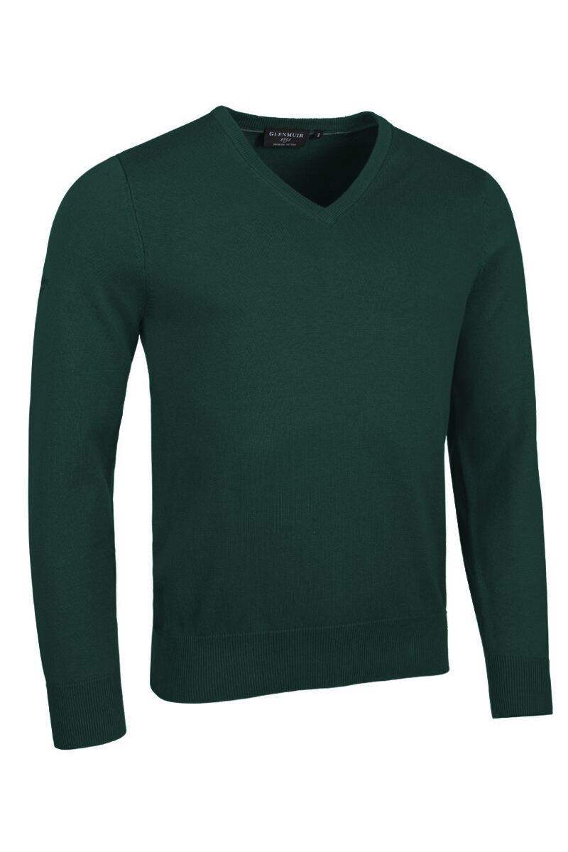 Mens V Neck Cotton Lightweight Golf Sweater