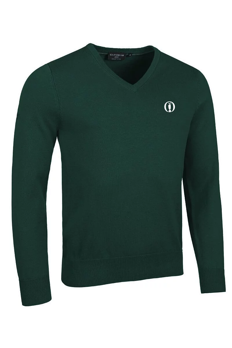 Official Ryder Cup 2027 Mens V Neck Cotton Lightweight Golf Sweater Bottle M