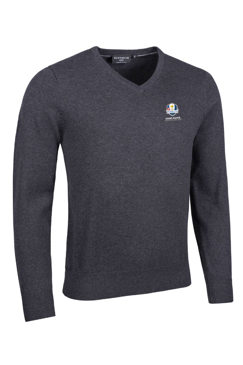 Official Ryder Cup 2027 Mens V Neck Cotton Lightweight Golf Sweater