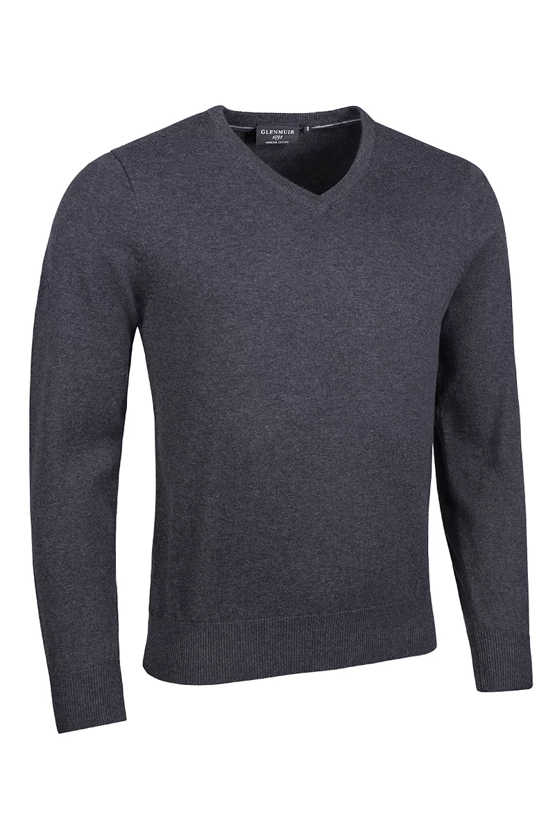 Mens V Neck Cotton Eden Golf Sweater