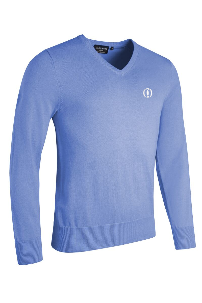 The Open Mens V Neck Cotton Lightweight Golf Sweater The Open Mens V Neck Cotton Lightweight Golf Sweater