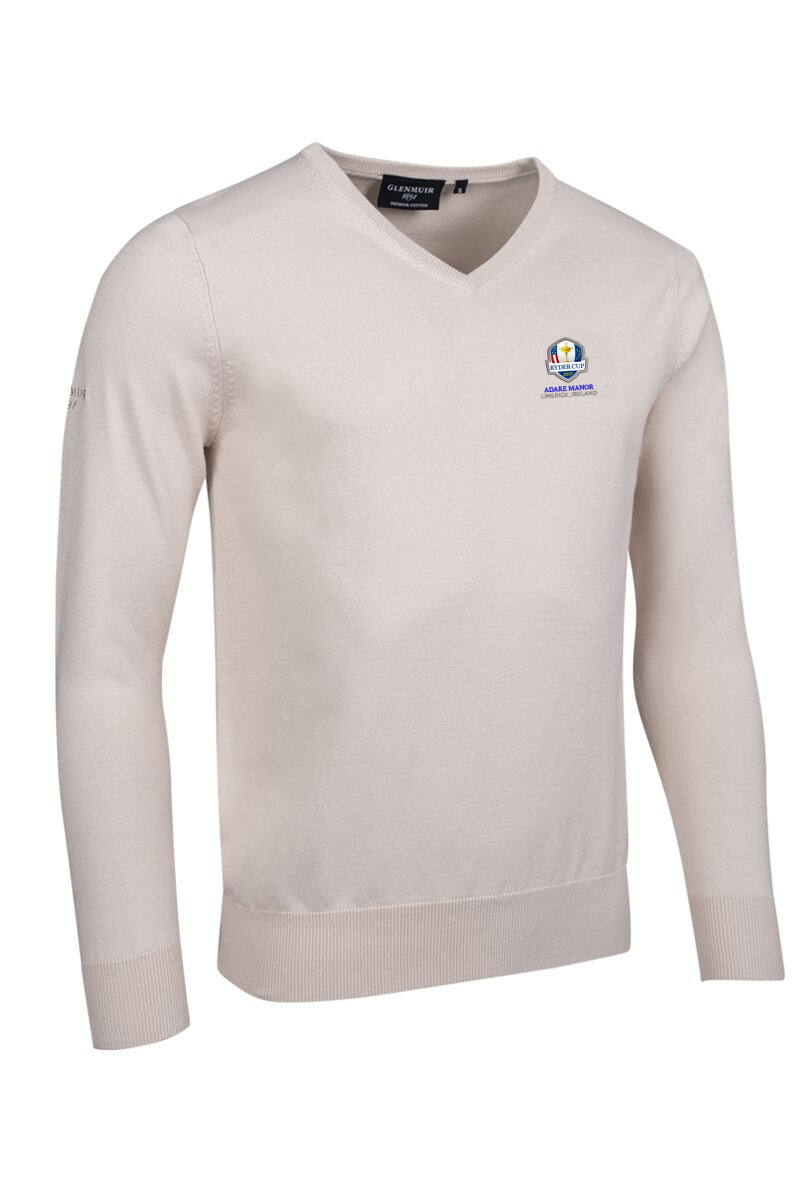 Official Ryder Cup 2027 Mens V Neck Cotton Lightweight Golf Sweater