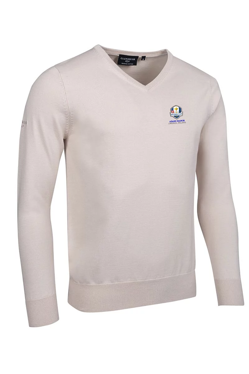 Official Ryder Cup 2027 Mens V Neck Cotton Lightweight Golf Sweater Linen XXL