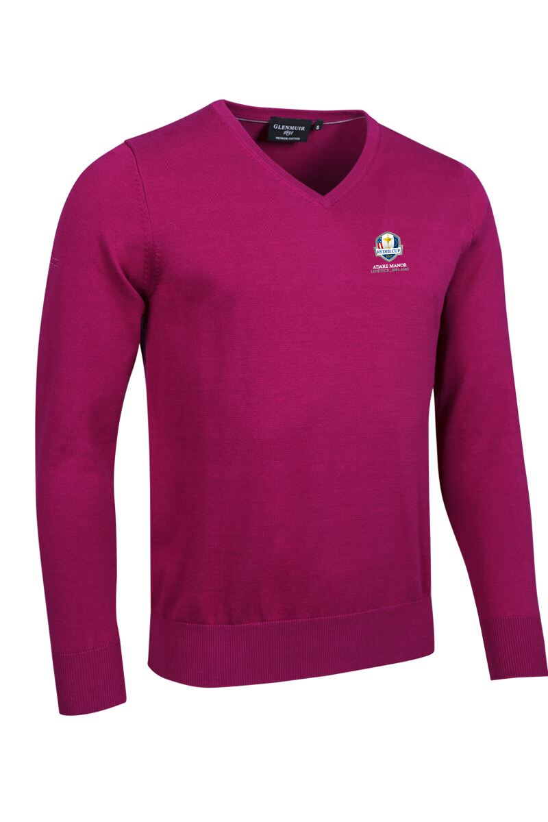 Official Ryder Cup 2027 Mens V Neck Cotton Lightweight Golf Sweater
