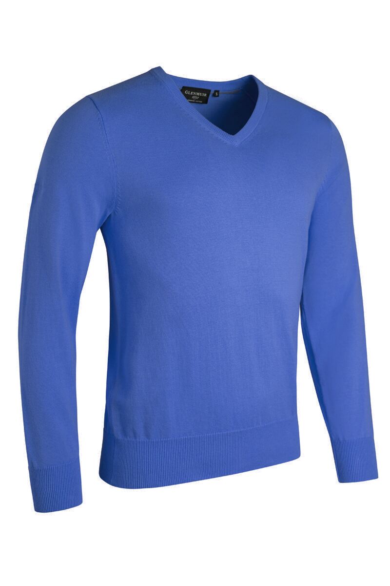 Mens V Neck Cotton Golf Sweater Tahiti XL