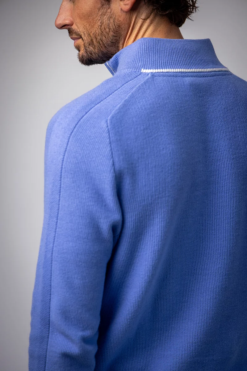 THE OPEN Mens Quarter Zip Textured Raglan Sleeve Touch of Cashmere Golf Sweater THE OPEN Mens Quarter Zip Textured Raglan Sleeve Touch of Cashmere Golf Sweater