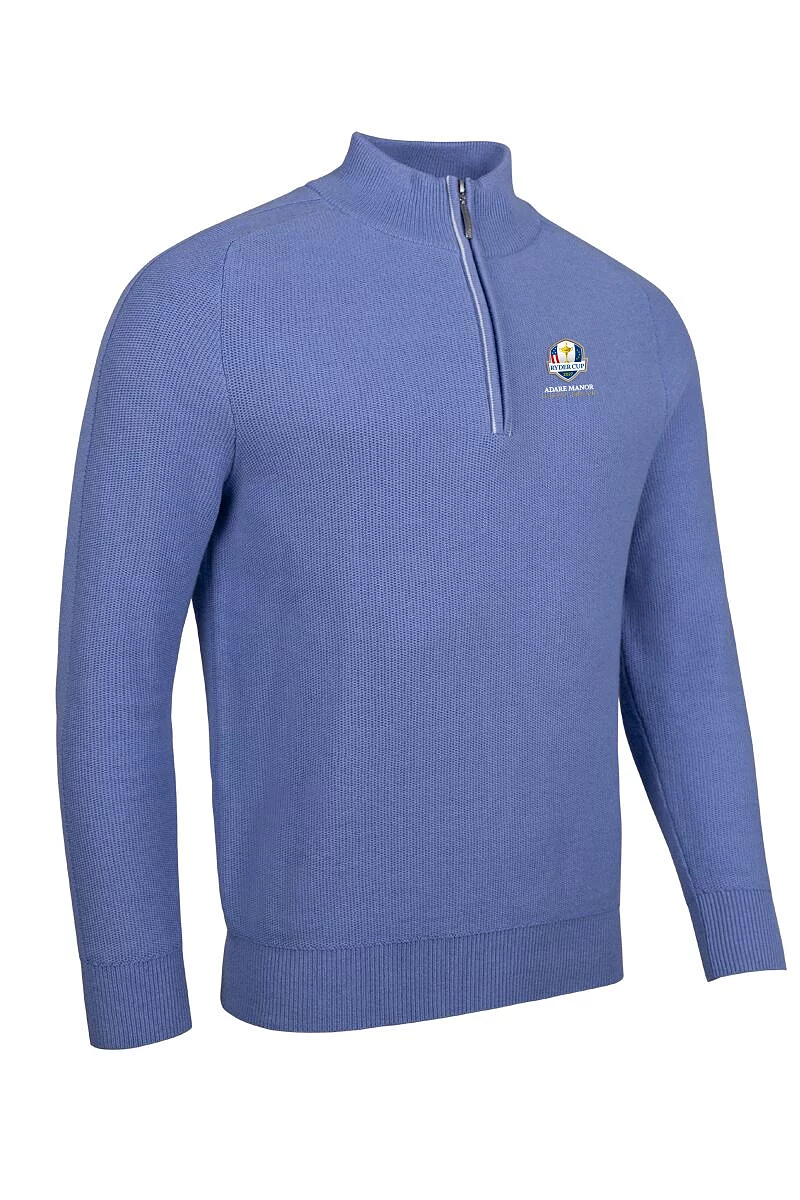 EDINBURGH - Zip Neck Cashmere Ryder Cup Sweater