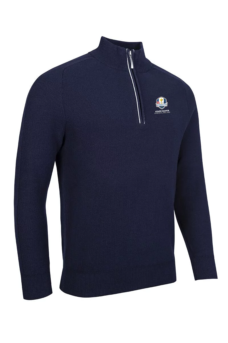 EDINBURGH - Zip Neck Cashmere Ryder Cup Sweater
