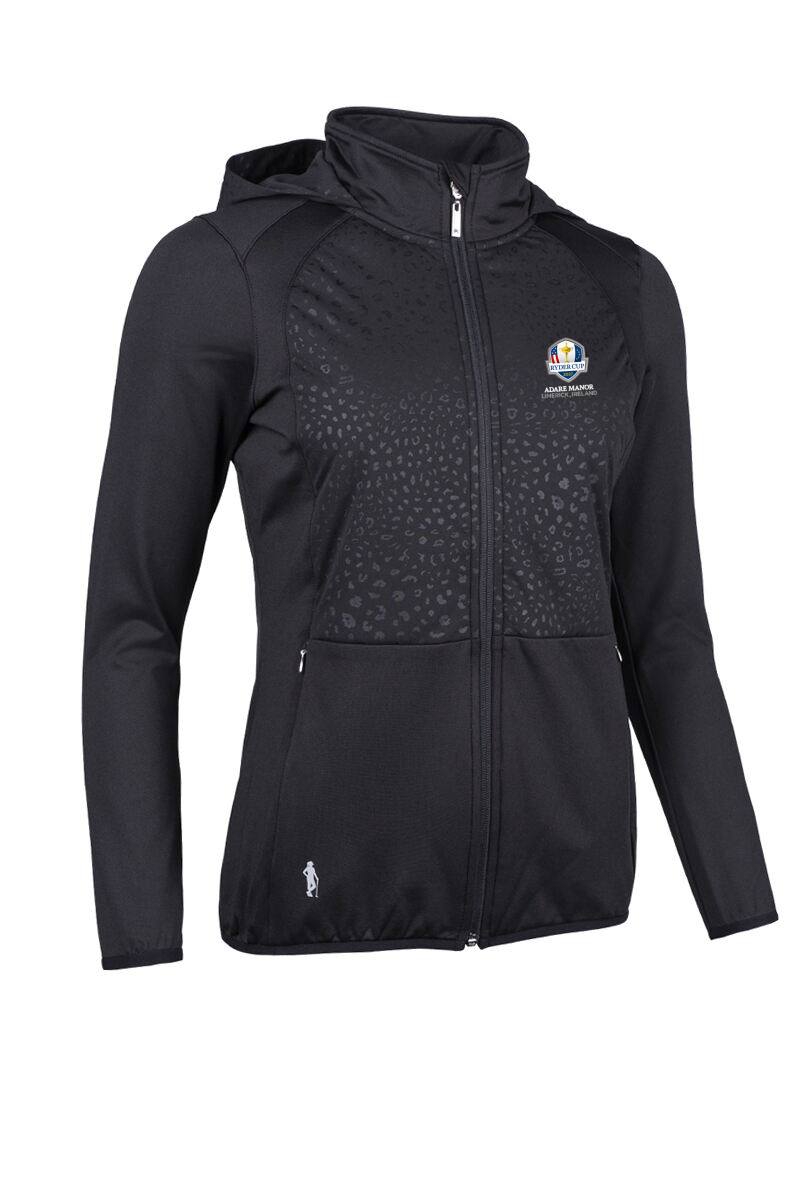Official Ryder Cup 2027 Ladies Full Zip Animal Print Performance Heavyweight Hooded Jacket
