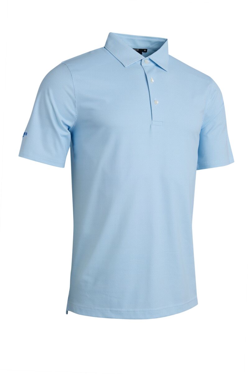 Mens Criss Cross Oval Tailored Collar Golf Shirt