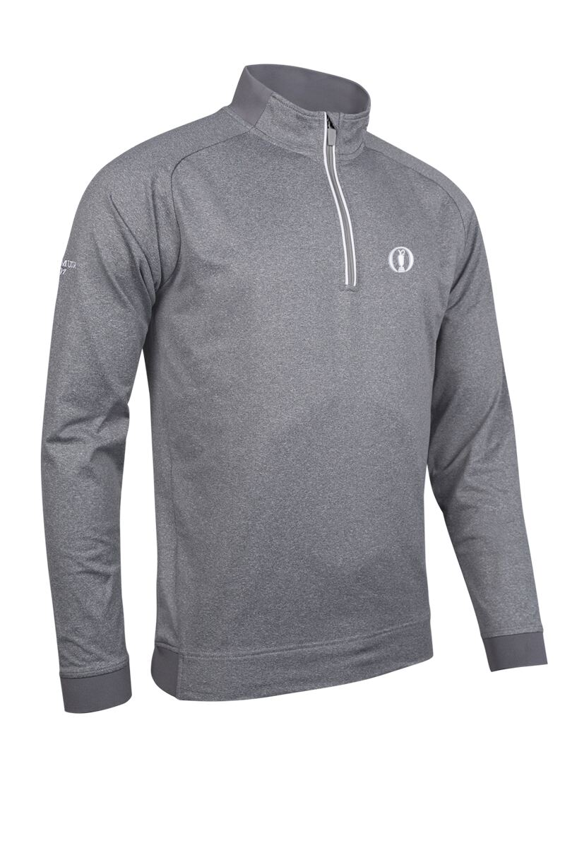 The Open Mens Quarter Zip Rib Performance Golf Midlayer