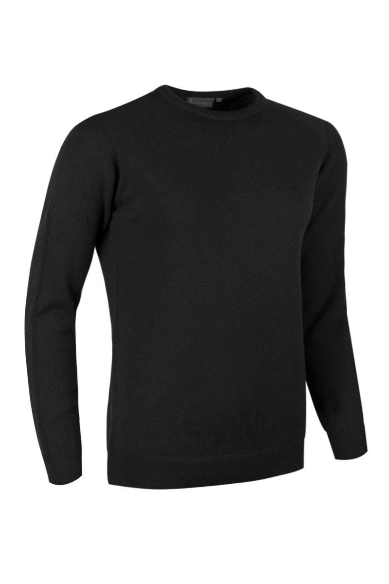Ladies Crew Neck Lambswool Golf Sweater Black XL