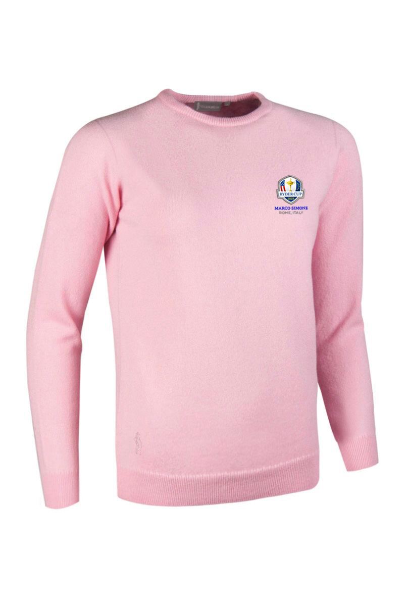 Official Ryder Cup 2025 Ladies Crew Neck Lambswool Golf Sweater Candy S