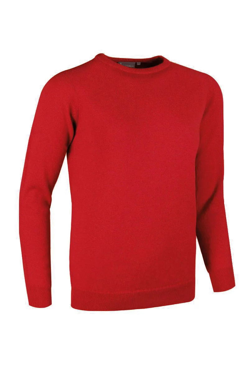 Crew Neck Lambswool Midweight Golf Sweater
