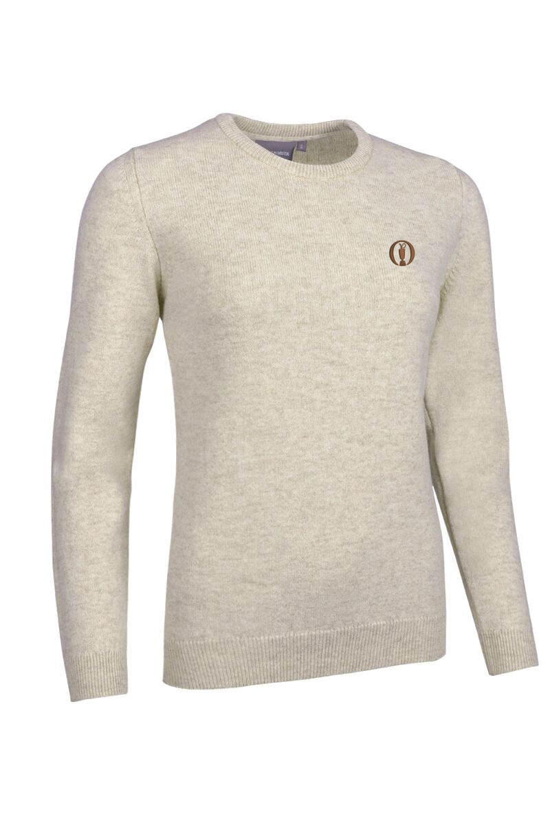 The Open Ladies Crew Neck Lambswool Midweight Golf Sweater