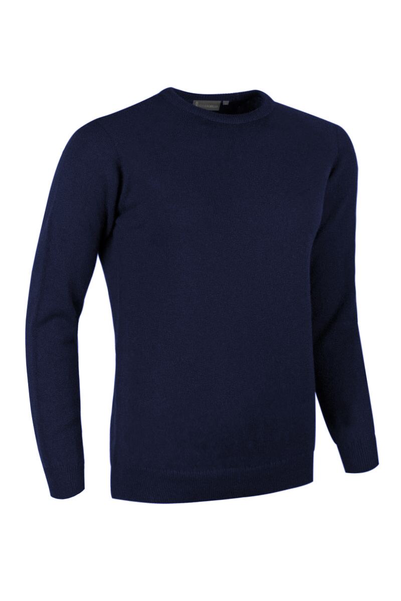 Ladies Crew Neck Lambswool Golf Sweater Navy L