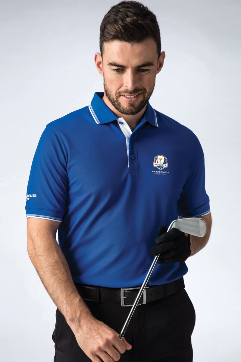 Mens Tipped Ethan Ryder Cup Golf Shirt