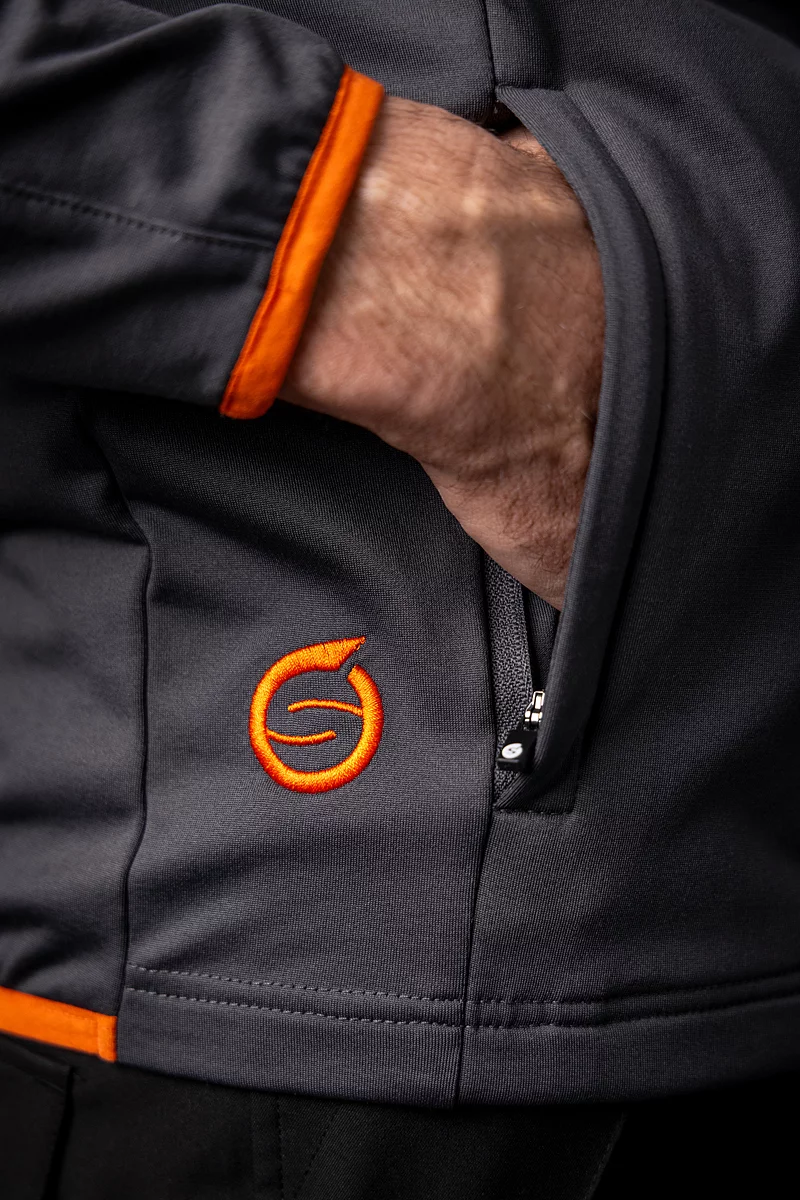 Mens Zip Front Colour Block Showerproof Hybrid Padded Golf Hoodie Mens Zip Front Colour Block Showerproof Hybrid Padded Golf Hoodie