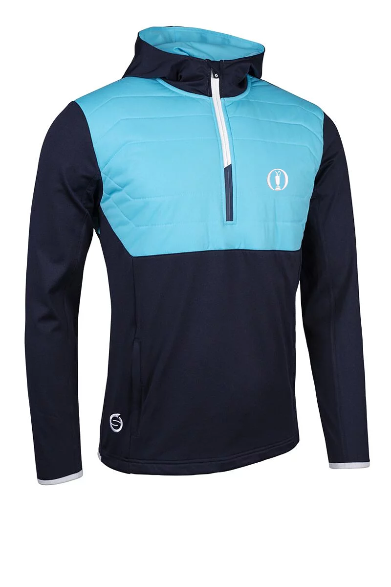 BRIEFING GOLF MS HALF ZIP HOODIE（BLUE／M） The Open Mens Zip