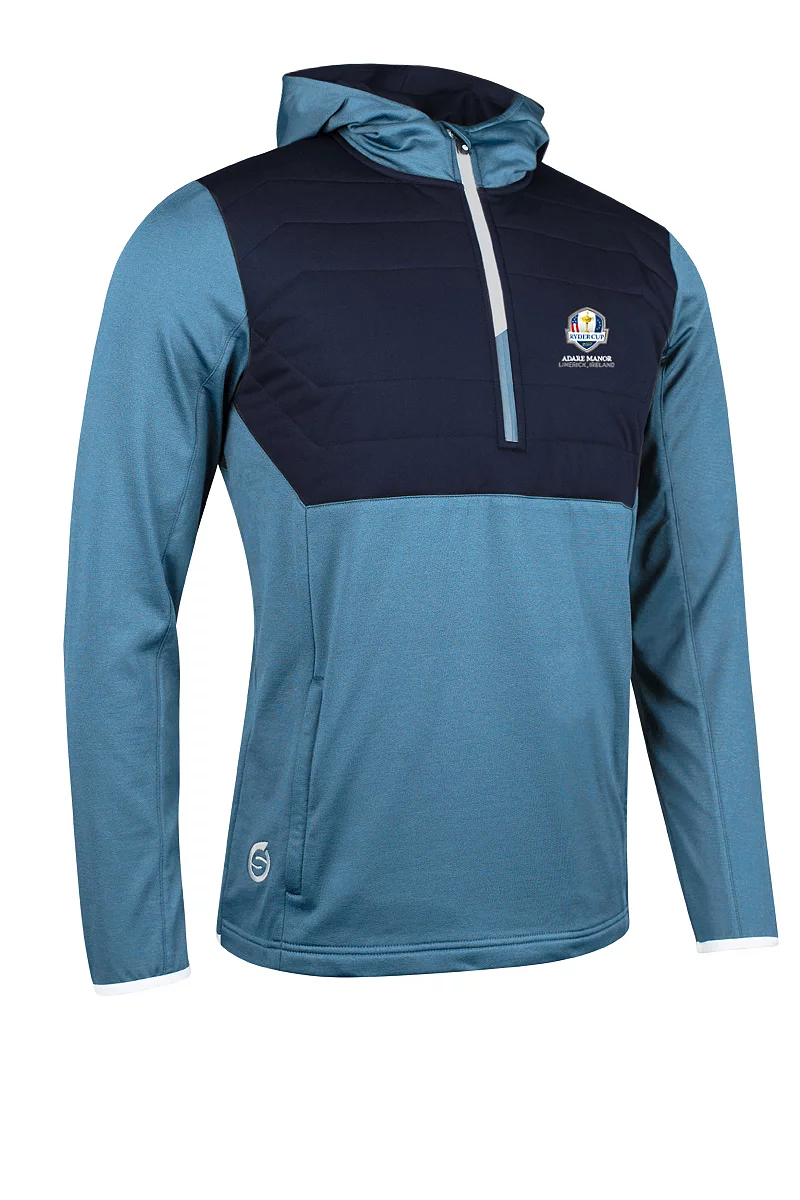 Ryder Cup Mens Zip Showerproof Padded Golf Hoodie