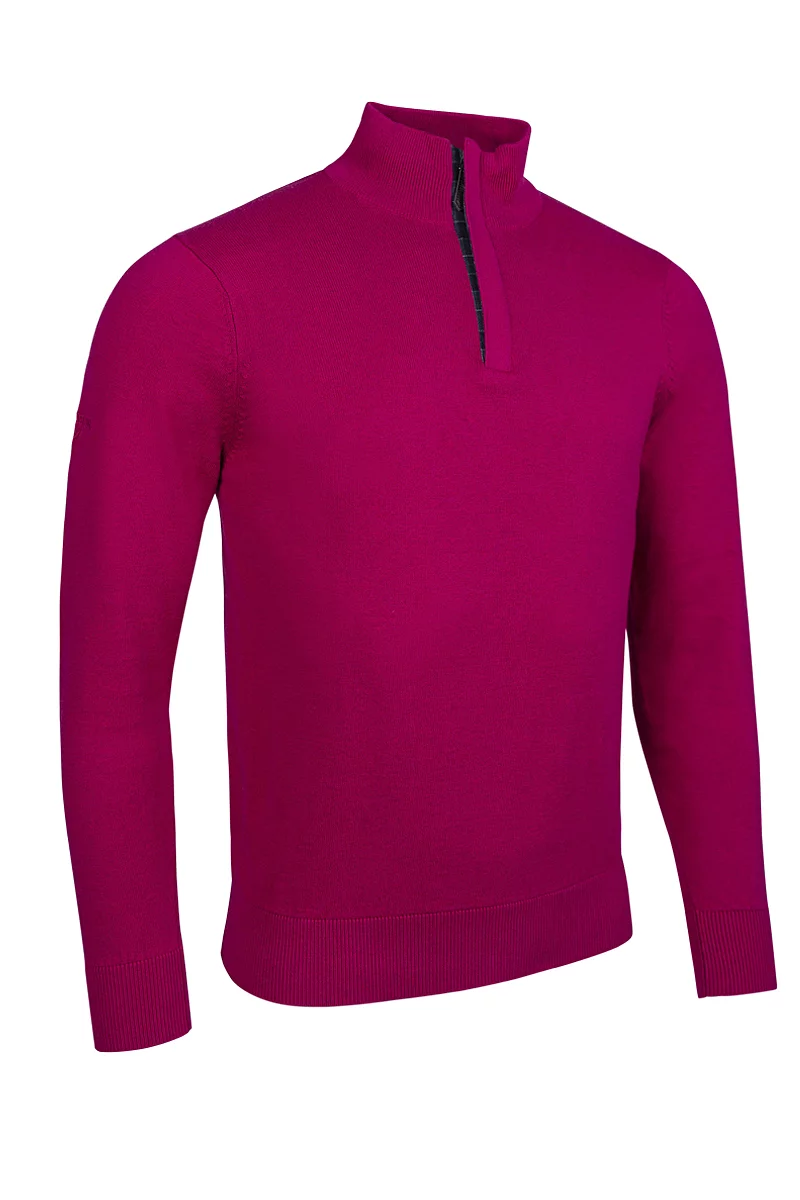 Mens Zip Cashmere George Golf Sweater