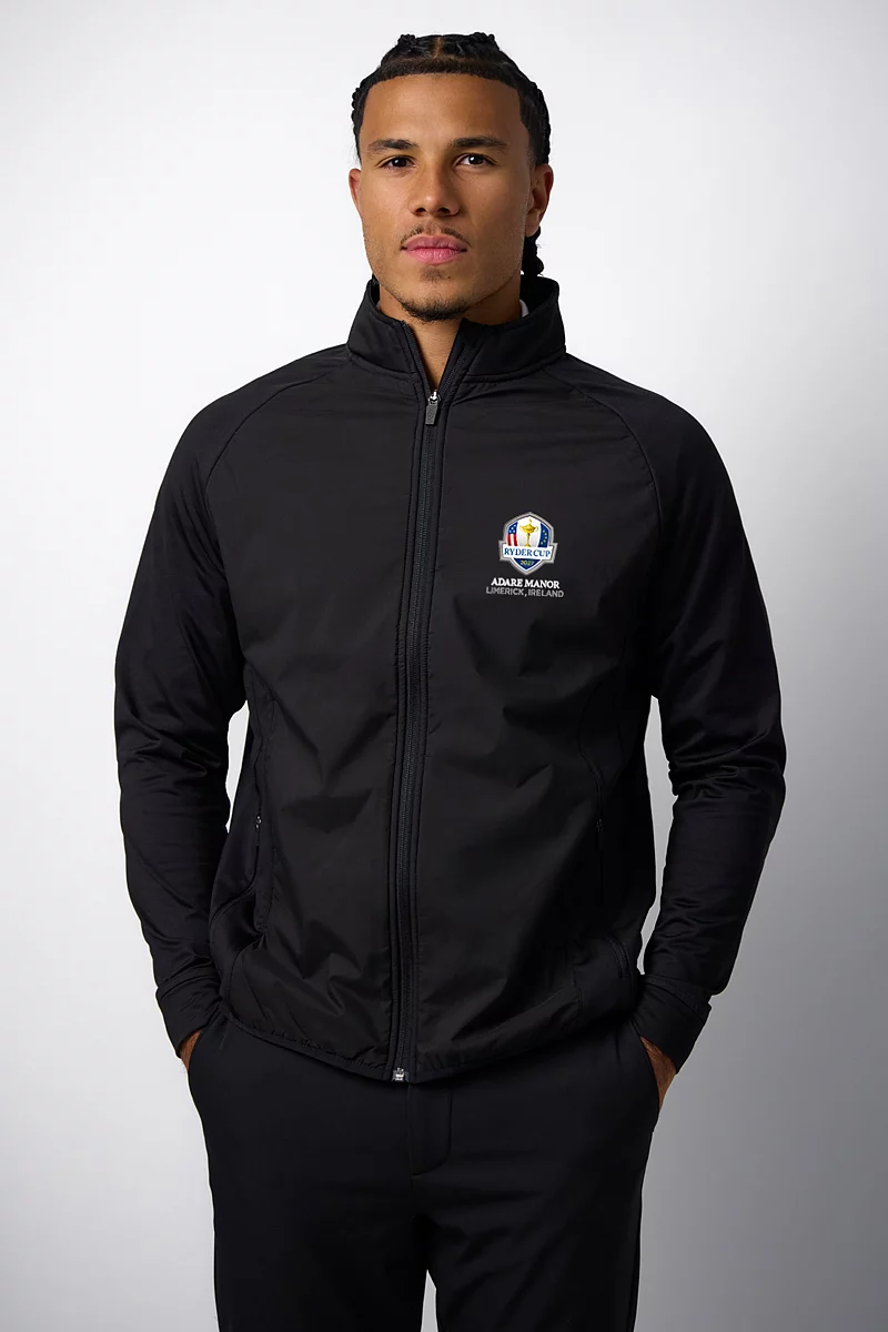 Official Ryder Cup 2027 Mens Full Zip Quilted Performance Heavyweight Golf Jacket