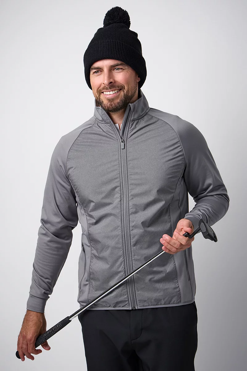 Official Ryder Cup 2027 Mens Full Zip Quilted Performance Heavyweight Golf Jacket