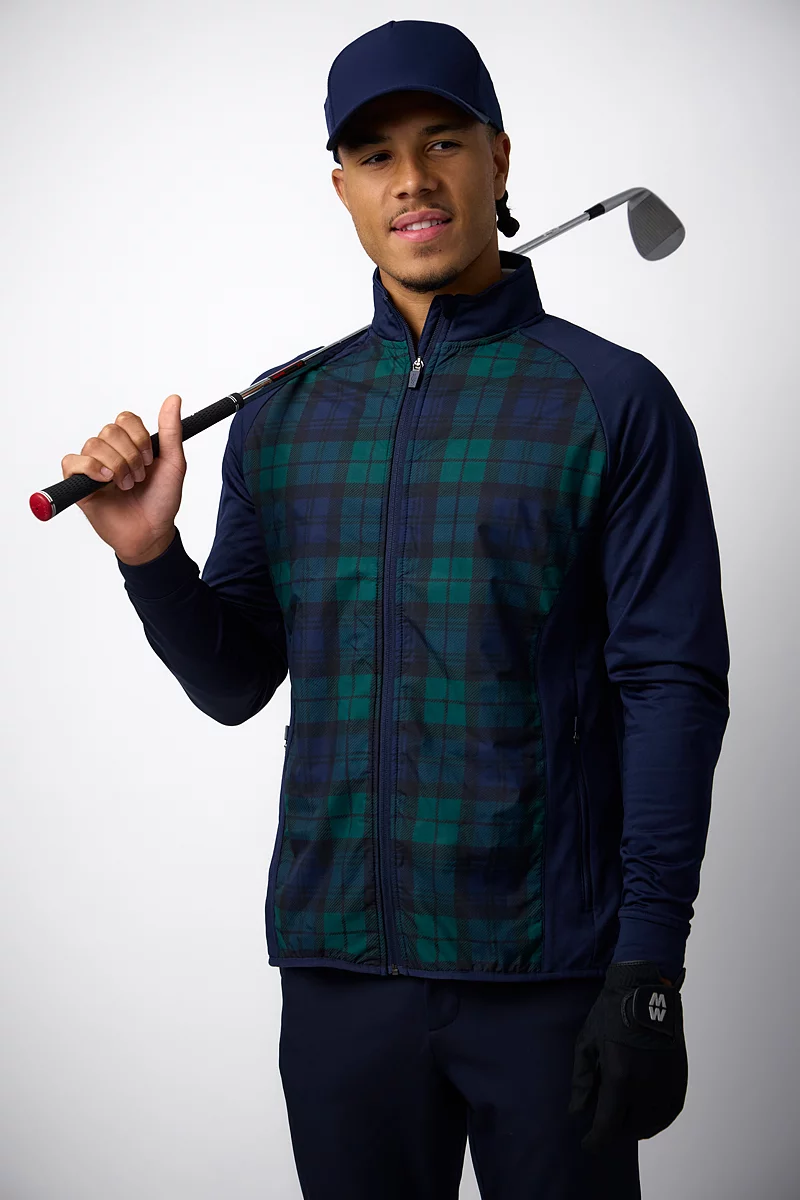 Mens Full Zip Lightweight Quilted Performance Thermal Golf Jacket