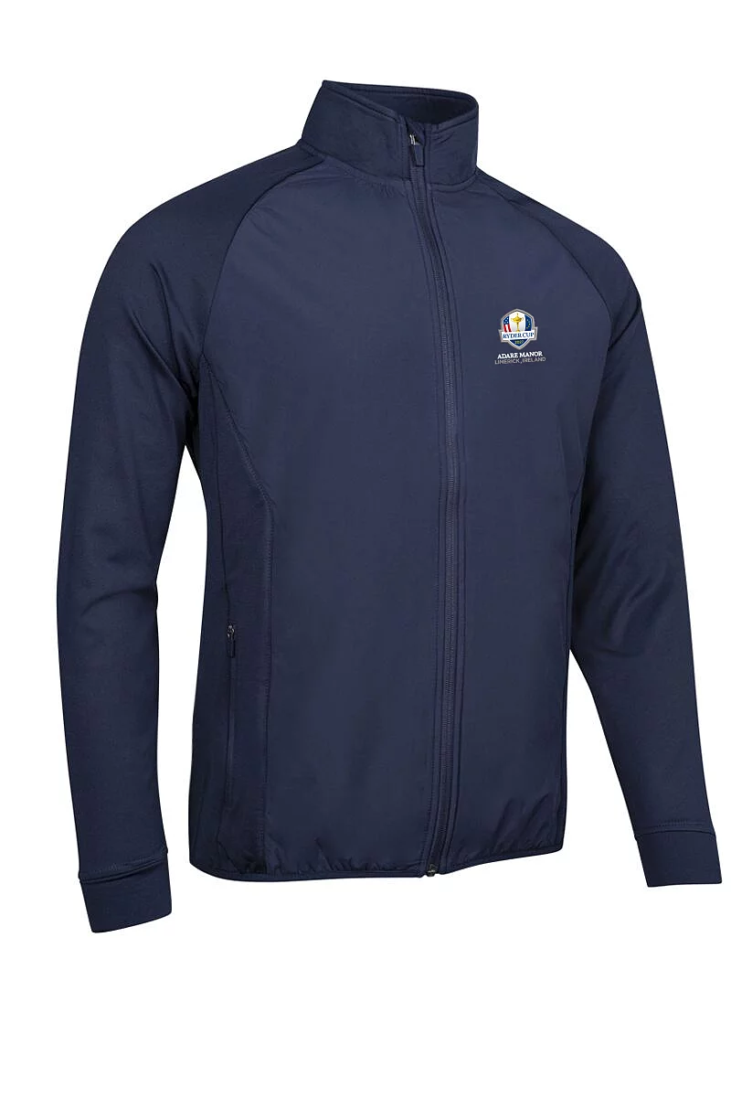 Official Ryder Cup 2027 Mens Full Zip Quilted Performance Thermal Golf Jacket Navy M