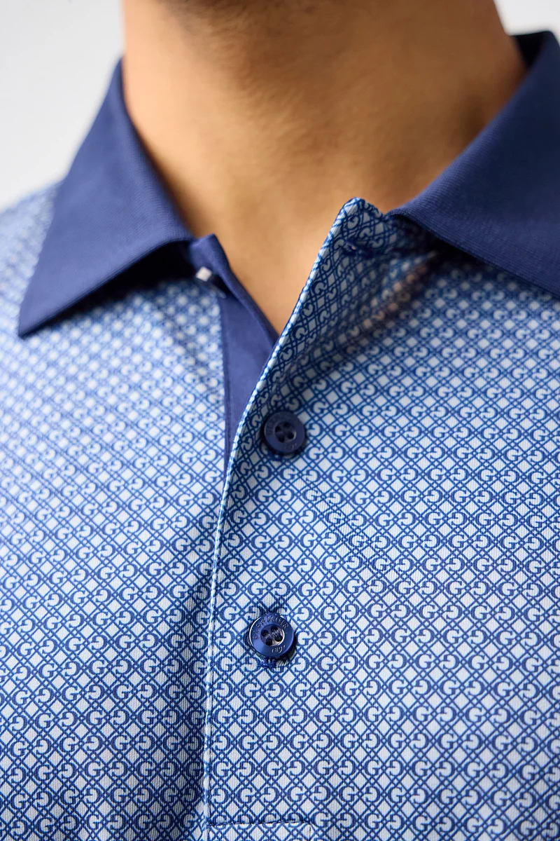 Mens G Print Performance Golf Shirt Mens G Print Performance Golf Shirt