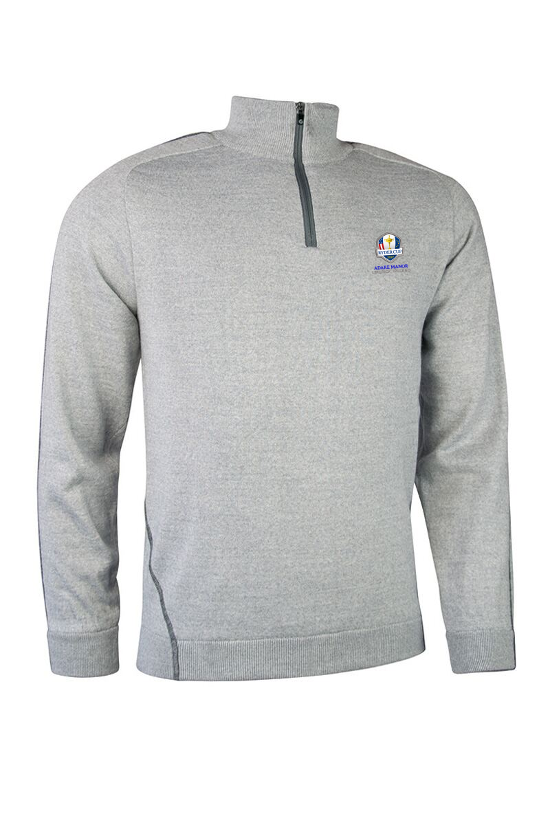 Official Ryder Cup 2027 Mens Quarter Zip Raglan Sleeve Water Repellent Lined Merino Heavyweight Golf Sweater Official Ryder Cup 2027 Mens Quarter Zip Raglan Sleeve Water Repellent Lined Merino Heavyweight Golf Sweater