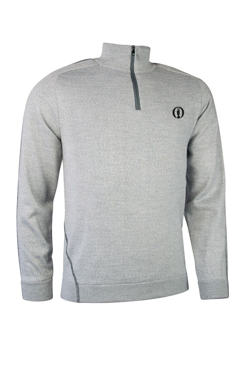 Official The Open Mens Quarter Zip Raglan Sleeve Water Repellent Lined Merino Heavyweight Golf Sweater Official The Open Mens Quarter Zip Raglan Sleeve Water Repellent Lined Merino Heavyweight Golf Sweater