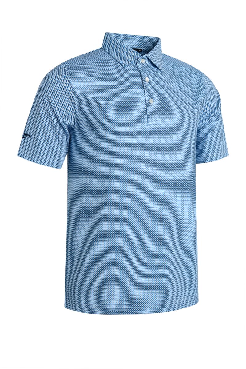 Mens Geometric Tee Tailored Collar Golf Shirt