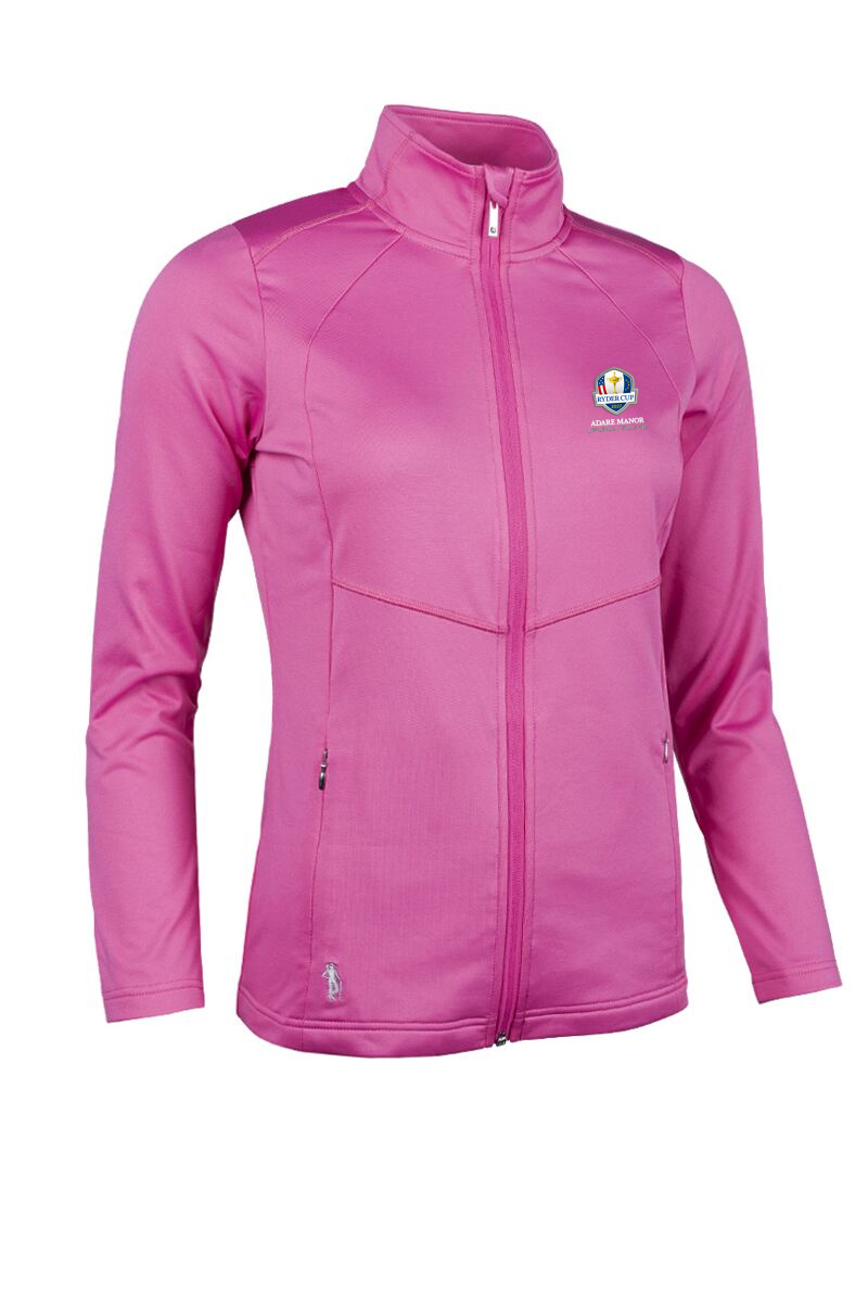 Official Ryder Cup 2027 Ladies Full Zip Coverstitch Panelled Performance Midlayer Midweight Jacket