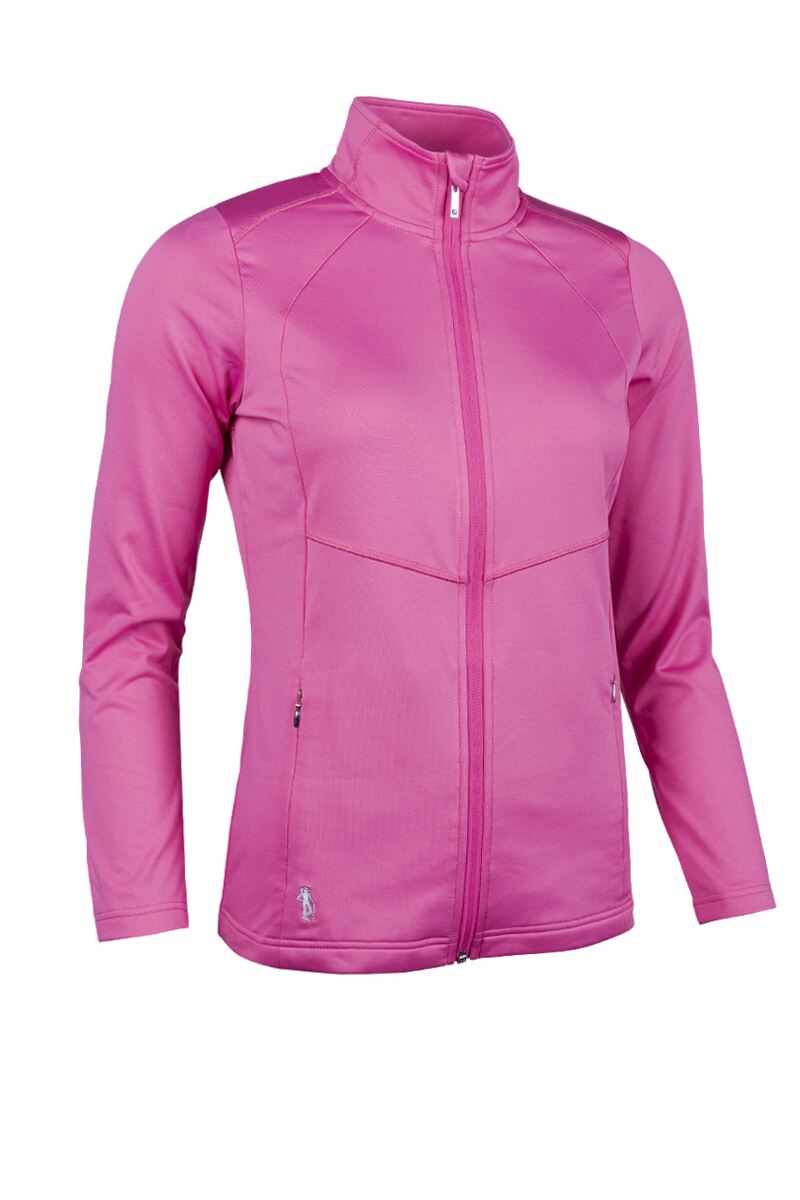 Ladies Full Zip Coverstitch Panelled Performance Midweight Midlayer Jacket