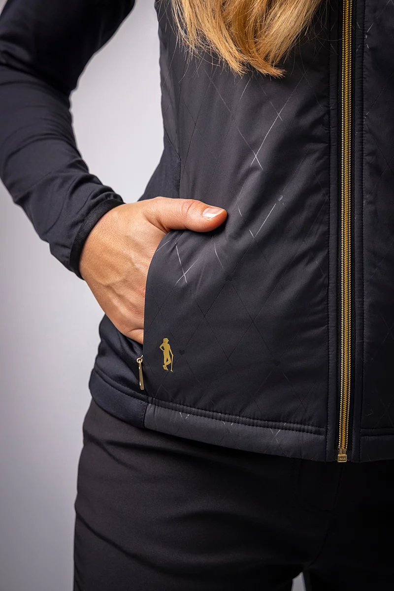 Ladies Full Zip Faux Fur Lined Padded Golf Jacket Ladies Full Zip Faux Fur Lined Padded Golf Jacket