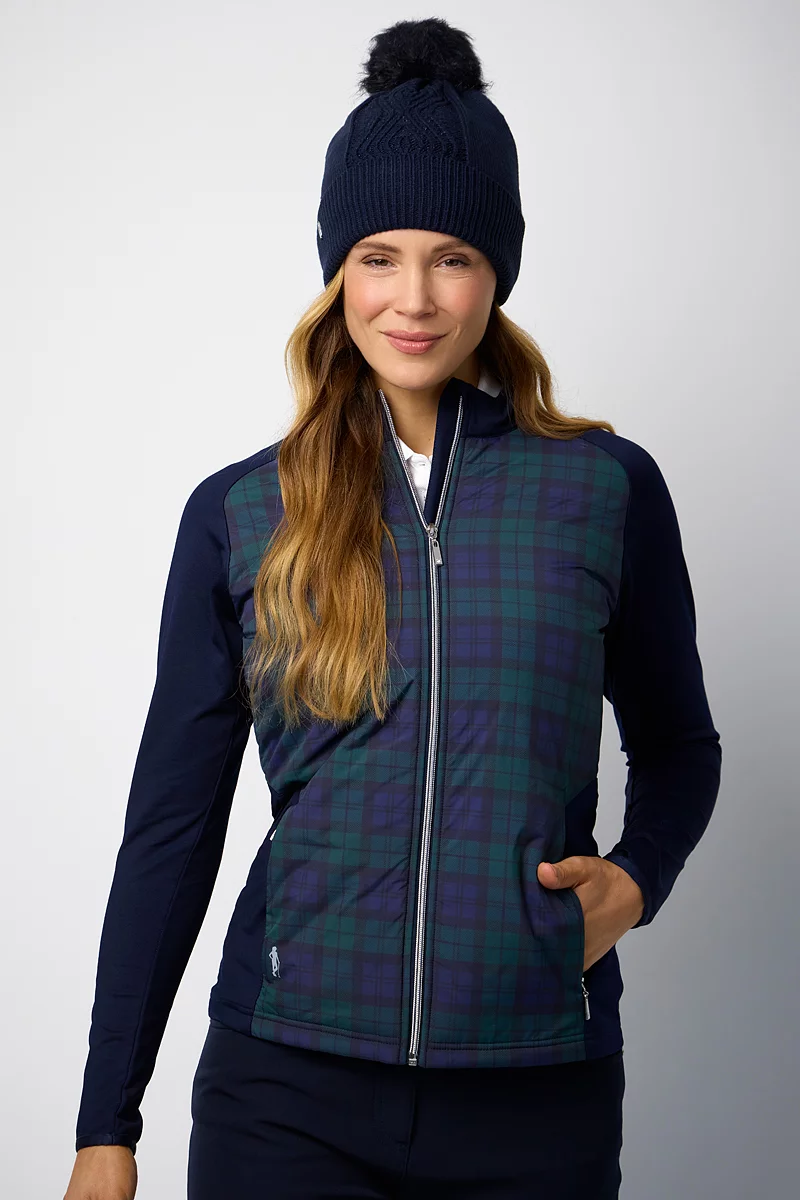 Ladies Full Zip Faux Fur Lined Padded Golf Jacket