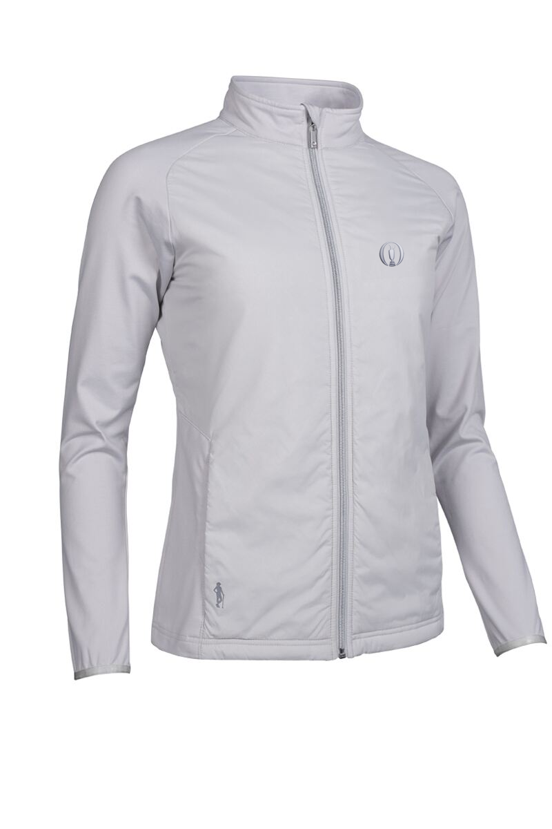 The Open Ladies Full Zip Faux Fur Lined Padded Golf Jacket