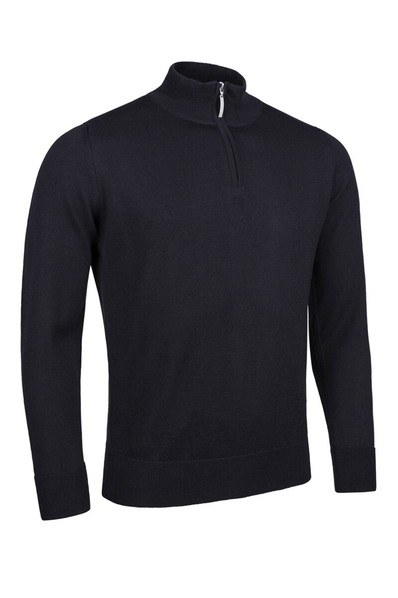 Mens Quarter Zip Lightweight Merino Wool Golf Sweater